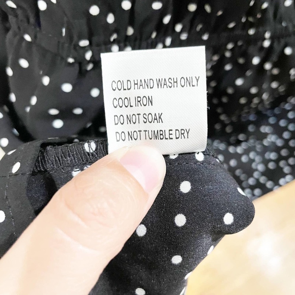Seek the Label Polka Dot Deep V Neck Romper Black and White LF Size Medium - Picture 9 of 10